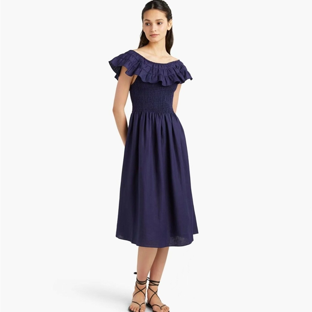 Hill House Home Akilah in Navy Linen - Size Medium